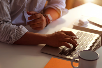 Person using laptop