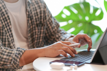 Person using laptop